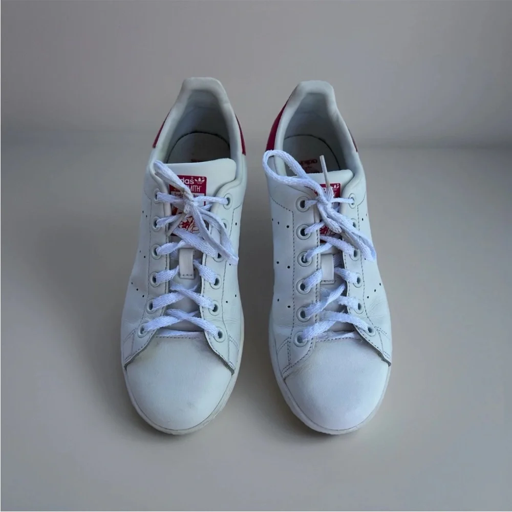Adidas Stan Smith Sneakers Big Girl Size 6 White Pink